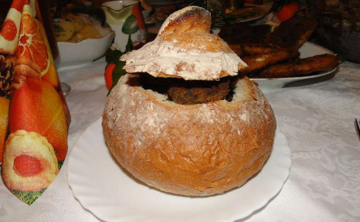Pieczarki faszerowane w chlebie